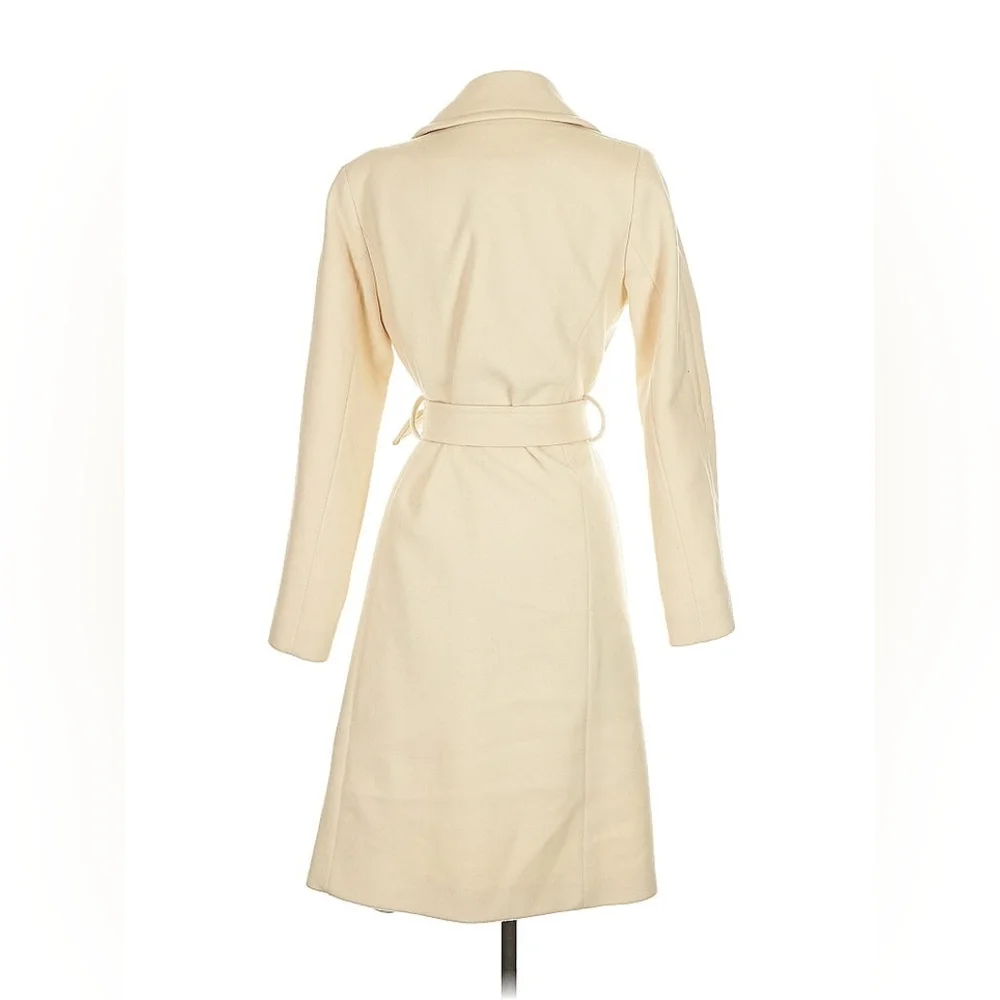 Lauren Ralph Lauren Wool and Cashmere Elegant Cream Trench Coat - Picture 2 of 2